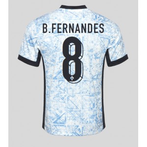 Portugali Bruno Fernandes #8 Jalkapallovaatteet Vieraspaita EM-Kisat 2024 Lyhythihainen